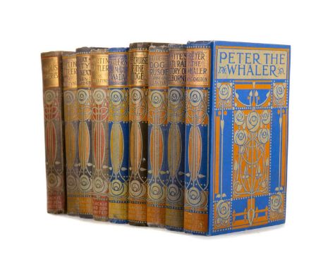 SET OF NINE ART NOUVEAU BOUND VOLUMES,each pub. Blackie &amp; Sons, London, Glasgow &amp; Bombay, circa 1900, tooled polychro