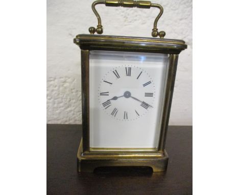 A brass cased five window carriage clock with keyLocation: RWB 