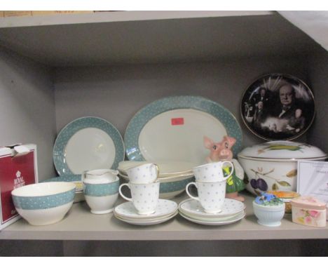 Susie Cooper coffee cans and saucers, a Ridgway Conway selection of tableware, a Royal Worcester Evesham tureen with lid, a W