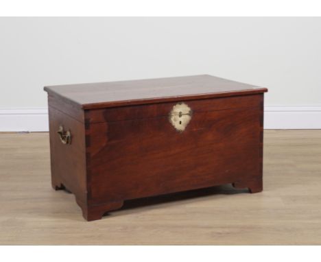 AN EARLY 20TH CENTURY EASTERN EXPORT HARDWOOD TRUNK84cm wide; 53cm deep; 47cm high