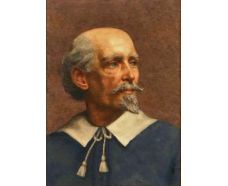 F*** MINCHIN, AFTER WILLIAM JOHN WAINWRIGHTPortrait of a gentleman in a blue shirt with white collar
watercolour and gouache
