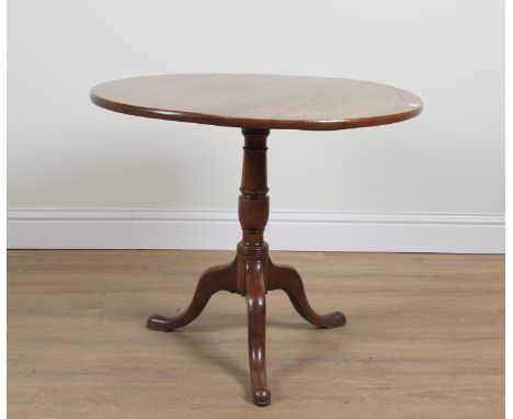 A MID-18TH CENTURY MAHOGANY CIRCULAR SNAP TOP TRIPOD OCCASIONAL TABLE88cm diameter; 73cm highGood overall condition top is or