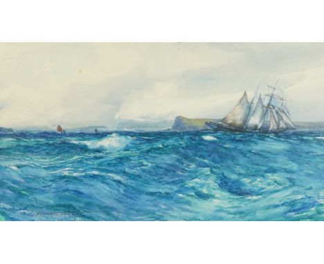 ROBERT BORLASE SMART (BRITISH, 1881-1947) (2)Shipping off a headland
signed 'R Borlase Smart' (lower left)
watercolour
23.5 x