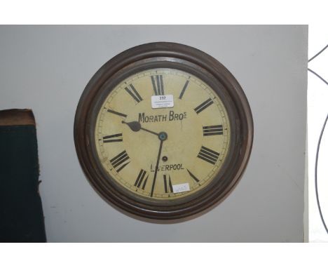 Vintage Office Clock by Morath Brothers, Liverpool 