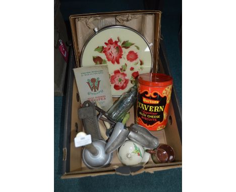 Vintage Kitchenalia Including Lazy Susan, Tins, etc. 