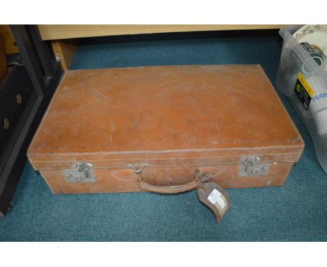 Vintage Leather Suitcase 