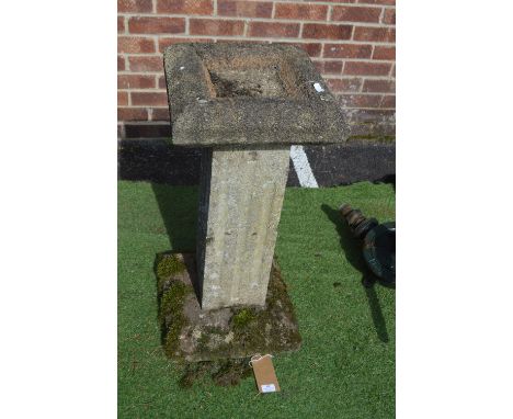 Vintage Concrete Garden Birdbath 