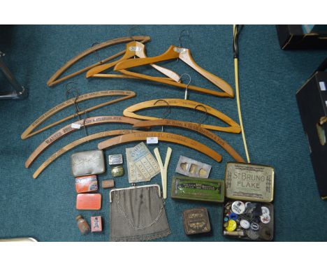 Vintage Collectibles Including Advertising Coat Hangers, etc. 