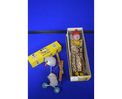 Pelham Puppet Clown and Ostrich 