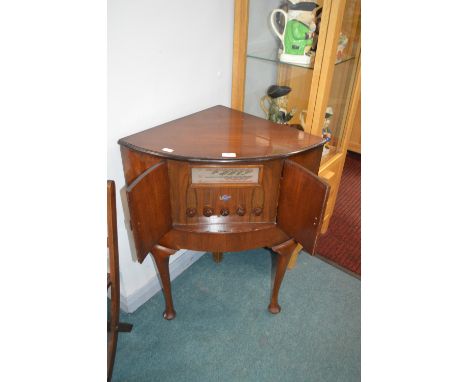 Vintage Marconi Corner Radio Cabinet 