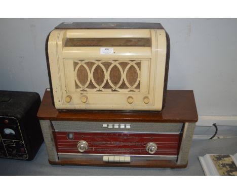 Two Vintage Valve Radios by HMV and Cossor 