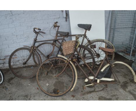 Three Vintage Road Bicycles 