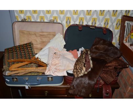Two Cases of Vintage Clothing Including Corsets 