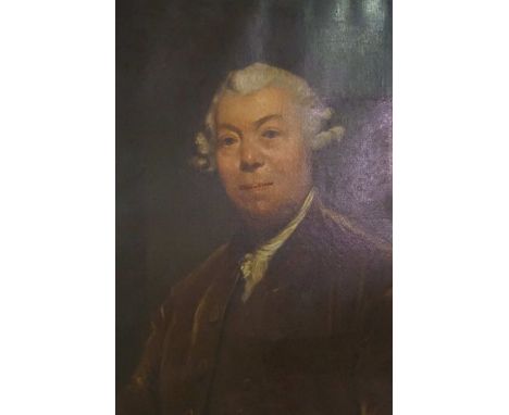 After Sir Joshua Reynolds, PRA, FRSA, 1723-1792 (English),Portrait of Andrew Grote,half length, wearing a wig and brown coato