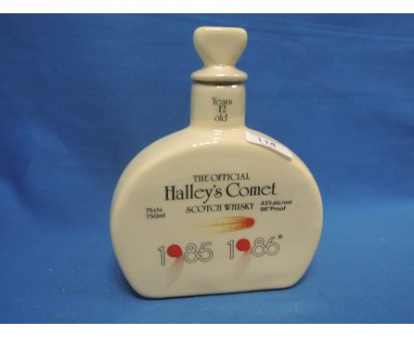 A Halley's Comet scotch whisky 1985-1986 in ceramic decanter
