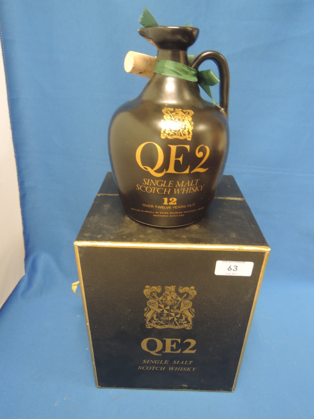 A ceramic QE2 12 year old single malt whisky in box 1979 twenty six and