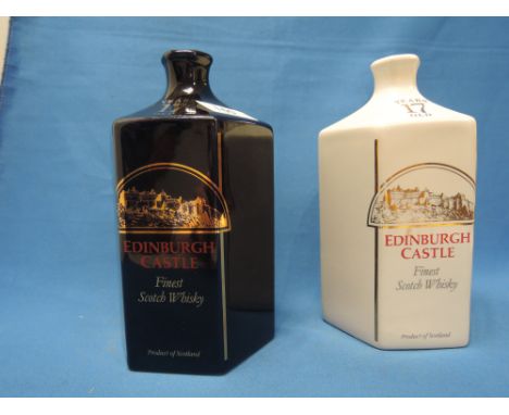 Two ceramic decanters of Edinburgh Castle finest scotch whisky 17 year old. both250th anniversary limited edition 8/250 & 9/2