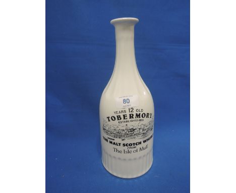 A 12 year old Tobermory malt whisky in ceramic decanter, no strength or capacity