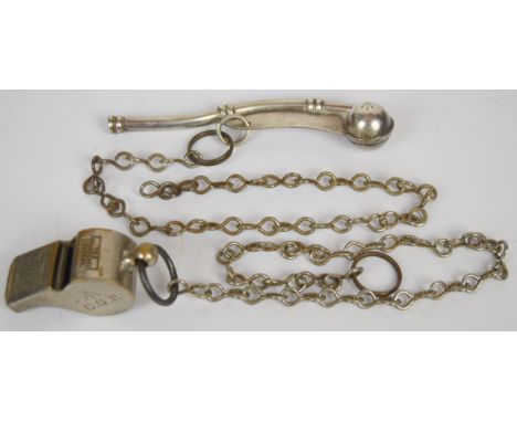 Boer War Thunderer whistle by McPherson Brothers, 78 Argyle Street, Glasgow, marked with broad arrow mark and C.G.R, together