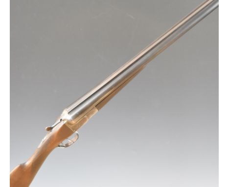 Italian No. 4 12 bore side by side shotgun with engraved locks, underside, trigger guard, top plate, thumb lever and fences, 