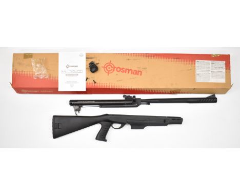 Crosman Multi-Shot Diamondback Model 6-CMD2SXS .22 air rifle with composite stock, textured pistol grip, 10-shot magazine and