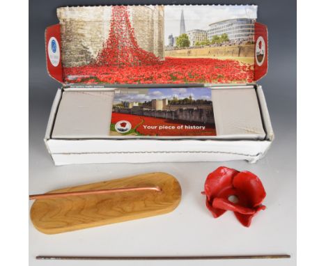 Paul Cummins 'Blood Swept Lands and Seas of Red' ceramic poppy, one of a limited edition made for the art installation at the