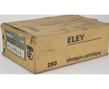 Two hundred and fifty&nbsp;12 bore Eley Hymax 36g 3 shot shotgun cartridges, all in original boxes. PLEASE NOTE THAT A VALID 