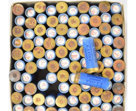 One-hundred 12 bore F J Cole of Cirencester 'The Champion' Eley-Kynoch shotgun cartridges. PLEASE NOTE THAT A VALID RELEVANT 