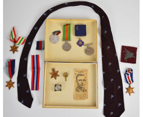 WW2 Arnhem interest medal group of five comprising 1939-1945 Star, Italy Star, France and Germany Star, Defence Medal and War