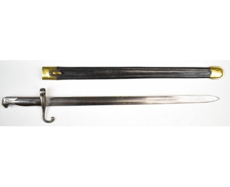 Italian 1870 pattern Vetterli bayonet with downswept quillon, external leaf spring, KM5114 to crosspiece, Terni to ricasso, 5