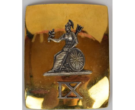 British Army Norfolk Regiment 9th Regiment of Foot NCO's cross belt plate