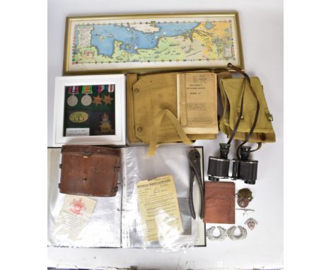 British Army WW2 Royal Artillery medals and ephemera for Leonard William Reid including 1939-1945 Star, France &amp; Germany 