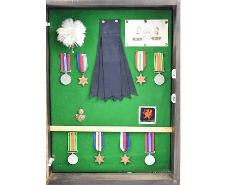 Two WW2 medal groups for the Royal Welsh Fusiliers, attributed to John Chadwick and Alfred Rudge. The first group comprising 