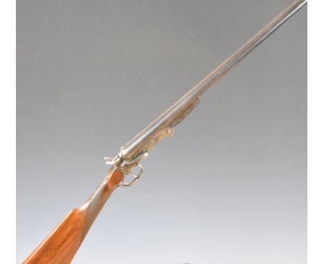 Belgian .410 side by side hammer action folding poacher's shotgun with chequered grip and forend, double trigger and 29.5 inc