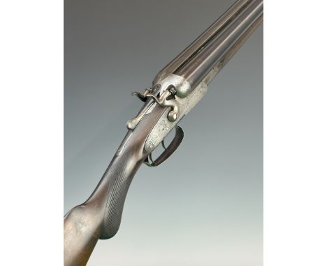 Midland Gun Company Demon 12 bore&nbsp;side by side hammer action shotgun with engraved locks featuring dogs and birds, hamme