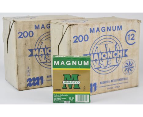 Four hundred 12 bore Maionchi 3" Magnum 52g 7 shot shotgun cartridges, all in original boxes.&nbsp;PLEASE NOTE THAT A VALID R