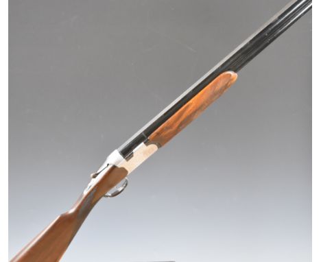 Beretta S56E 12 bore over under ejector shotgun with named and engraved locks and underside, engraved trigger guard, top plat