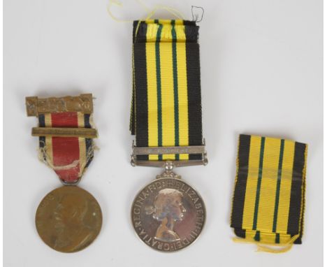 British Army EIIR Africa General Service Medal with clasp for Kenya, named to 22946047 Signalman R. H Warne, Royal Signals, t