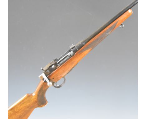 Parker-Hale .303 bolt-action rifle&nbsp;with chequered semi-pistol grip and forend, raised cheek piece, sling and scope mount
