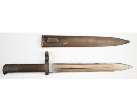 Austrian 1886 pattern Mannlicher bayonet with crossguard stamped 70.R.68, 6390, makers CE, WG to ricasso, a 25cm single edged