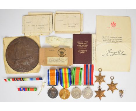 British Army WW1 medal pair comprising War Medal and Victory Medal named to S-11227 Pte F. Edmonds, Seaforth Highlanders, tog