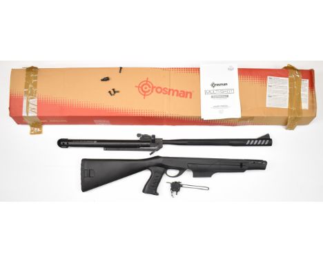 Crosman Multi-Shot Diamondback Model 6-CMD2SXS .22 air rifle with composite stock, textured pistol grip, 10-shot magazine and