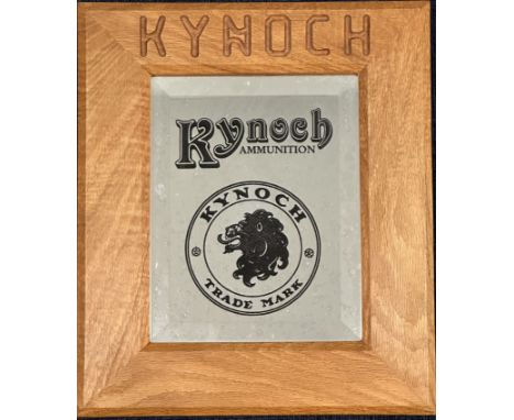 Eley Kynoch shop display or advertising mirror with 'Kynoch Ammunition Kynoch Trade Mark' to the bevelled glass mirror and 'K