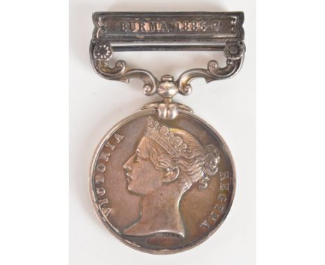 British Army Indian General Service Medal 1854 with clasp for Burma 1885-7 named to 938 Pte G Morris, 1st Battalion Royal Wel