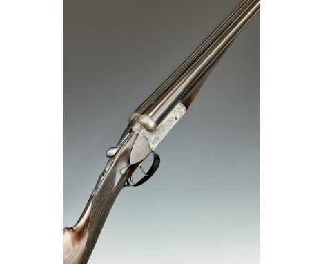 W &amp; J Jeffery &amp; Co 12 bore side by side ejector shotgun with scrolling engraving to the named locks, underside, trigg