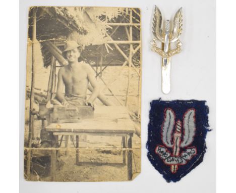 Two British Army Special Air Service cap badges, cloth beret and a Staybrite /&nbsp; anodised example by J. R Gaunt, Birmingh