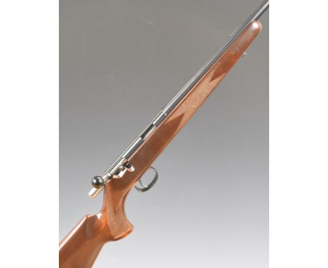 Anschutz Model 1417 .22 bolt-action rifle with chequered semi-pistol grip, raised cheek piece, sling mounts and 16.5 inch bar