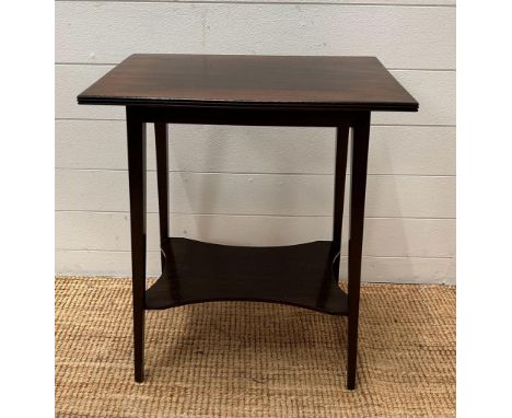 A mahogany side table with shelf under (H64cm W50cm D32cm)