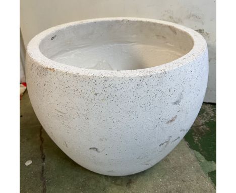A contemporary planter in white 