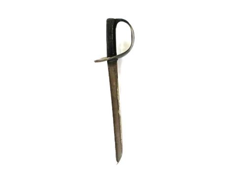 A 19th century short sword, with leather grip, the steel blade stamped Wilkinson, 50cm long 